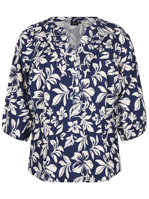 Se Zizzi Bluse  navy / hvid ved About You