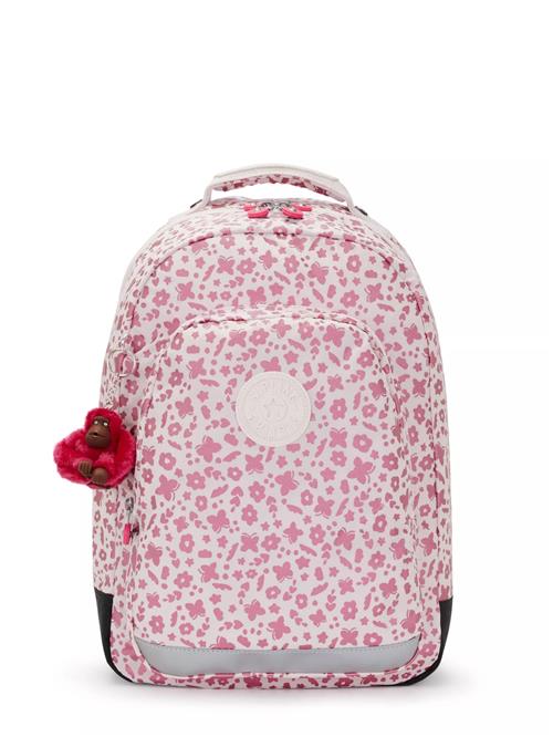 KIPLING Rygsæk 'CLASS ROOM'  grå / lys pink / rød / sort / hvid