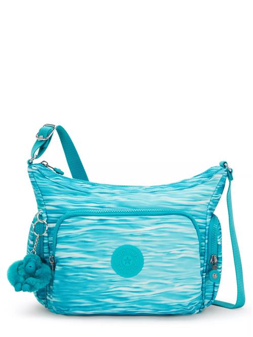 KIPLING Skuldertaske 'GABB'  turkis / hvid