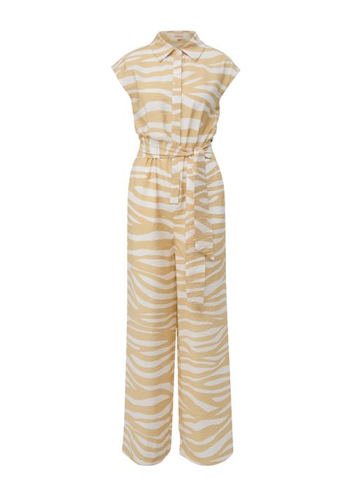 Se s.Oliver Jumpsuit  camel / hvid ved About You