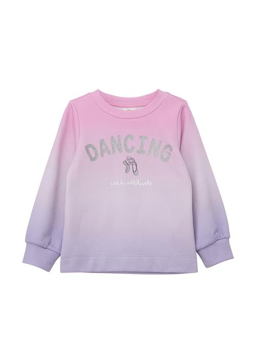 Se s.Oliver Sweatshirt  lilla / pink / sølv / hvid ved About You