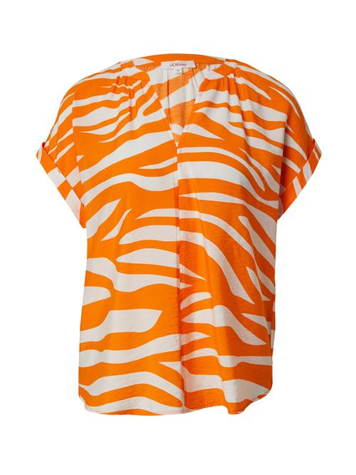 s.Oliver Bluse  orange / offwhite