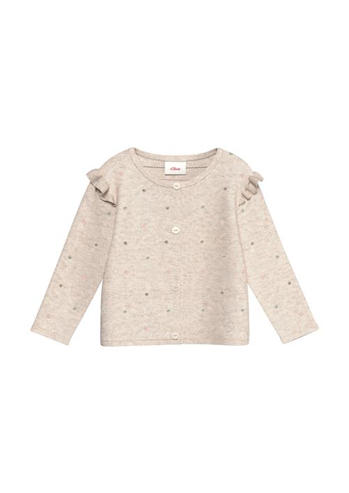 Se s.Oliver Cardigan  lysebeige / brun / grøn / pink ved About You