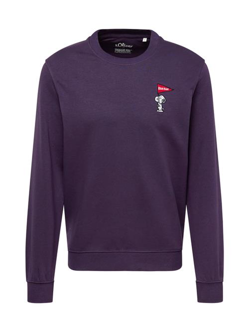 s.Oliver Sweatshirt  aubergine / rød / hvid