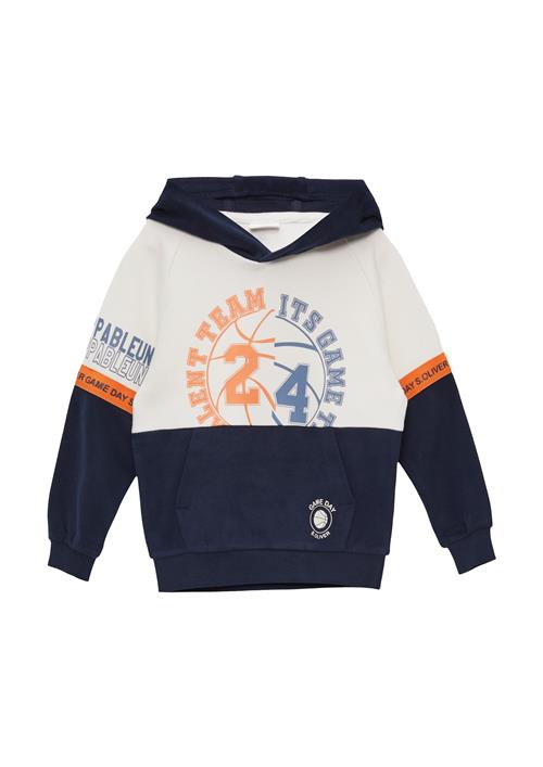 s.Oliver Sweatshirt  navy / dueblå / orange / offwhite