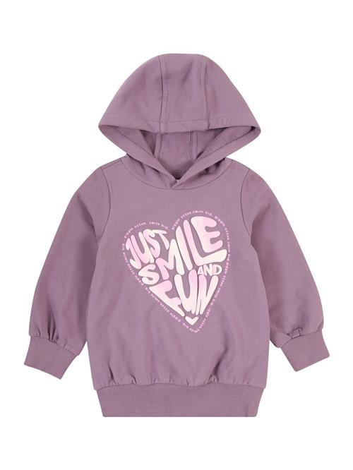 Se s.Oliver Sweatshirt  lysviolet / lys pink / hvid ved About You