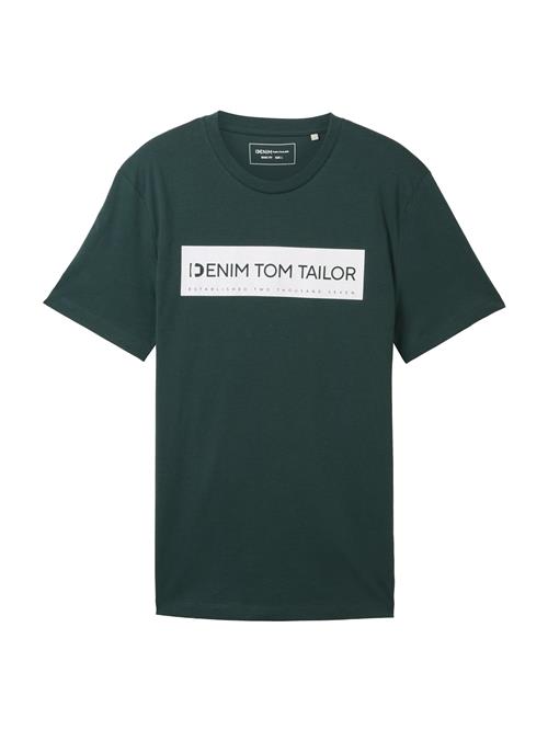 Se TOM TAILOR DENIM Bluser & t-shirts  gran / hvid ved About You