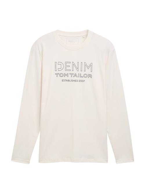 TOM TAILOR DENIM Bluser & t-shirts  sort / uldhvid