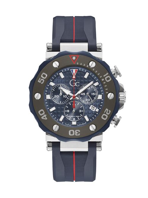 Gc Analogt ur 'Gc DiverCode Chrono'  navy / brun / rød / sølv