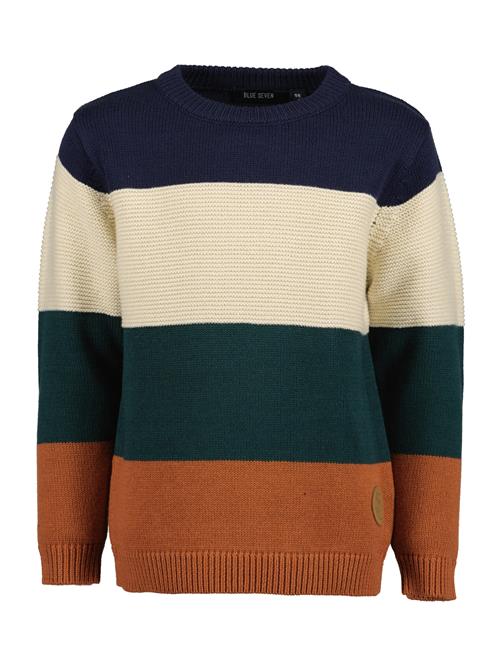 Se BLUE SEVEN Pullover  ecru / navy / gran / mørkeorange ved About You