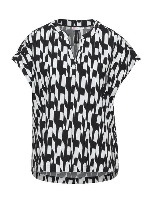 STREET ONE Bluse  sort / hvid