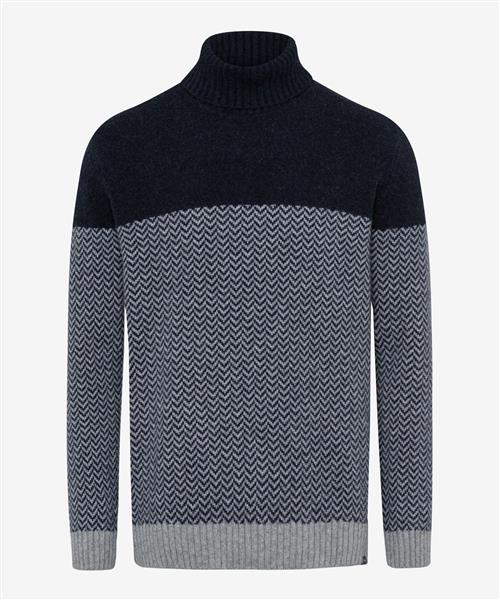 Se BRAX Pullover 'BRIAN'  navy / grå ved About You