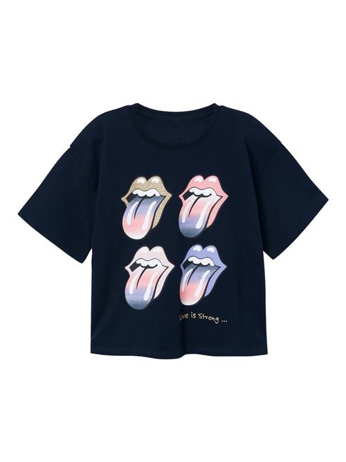 NAME IT Bluser & t-shirts 'The Rolling Stone'  mørkeblå / lyselilla / lys pink / hvid