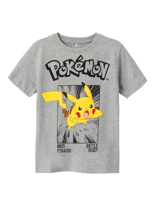 NAME IT Shirts 'Noisi Pokemon'  gul / grå-meleret / sort