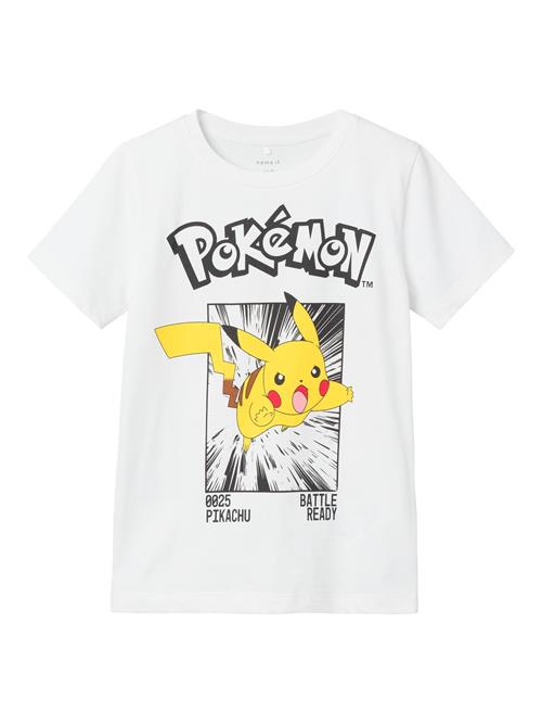 Se NAME IT Shirts 'Noisi Pokemon'  lemon / grenadine / sort / hvid ved About You