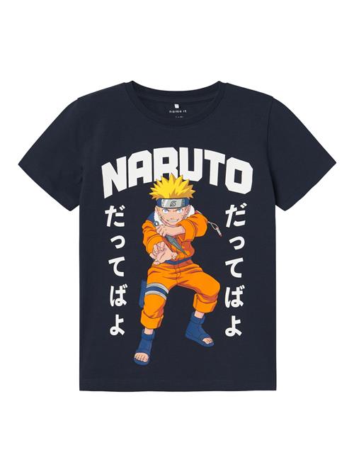 Se NAME IT Shirts 'NKMMacar Naruto'  marin / safir / orange / hvid ved About You