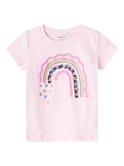 Se NAME IT Bluser & t-shirts 'KORNELLA'  sand / røgblå / lyserød / lys pink ved About You