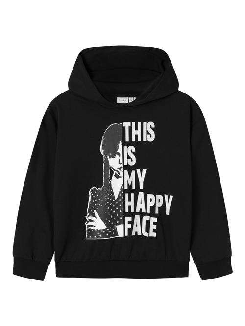 Se NAME IT Sweatshirt 'NKFJXemi Wednesday'  sort / hvid ved About You