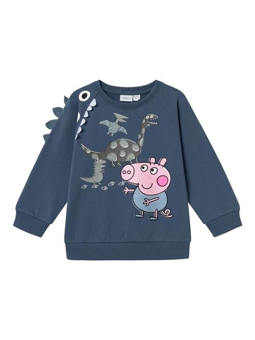 NAME IT Sweatshirt 'APO PEPPA PIG'  røgblå / mørkeblå / oliven / lilla