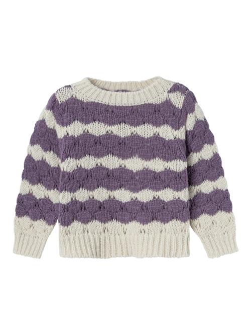 Se NAME IT Pullover 'NMFNebib'  creme / mørkelilla ved About You