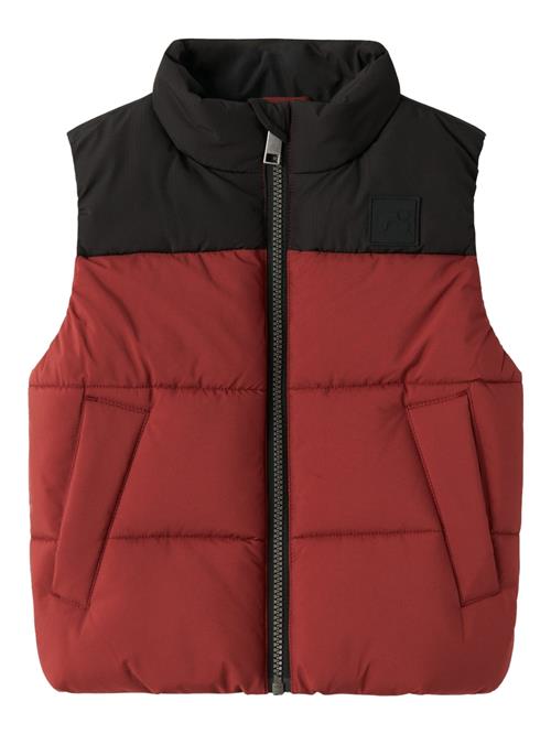 NAME IT Vest 'MORNING'  rustrød / sort