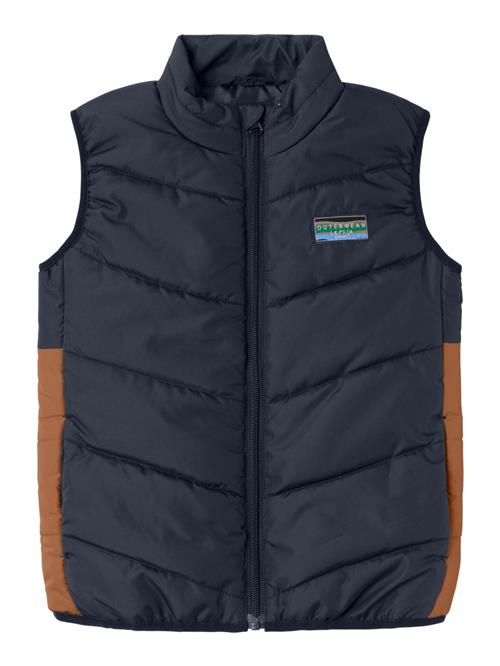 NAME IT Vest 'MYLANE'  mørkeblå / karamel