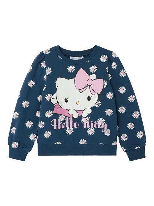 NAME IT Sweatshirt 'ANNA HELLOKITTY'  safir / pitaya / sort / hvid