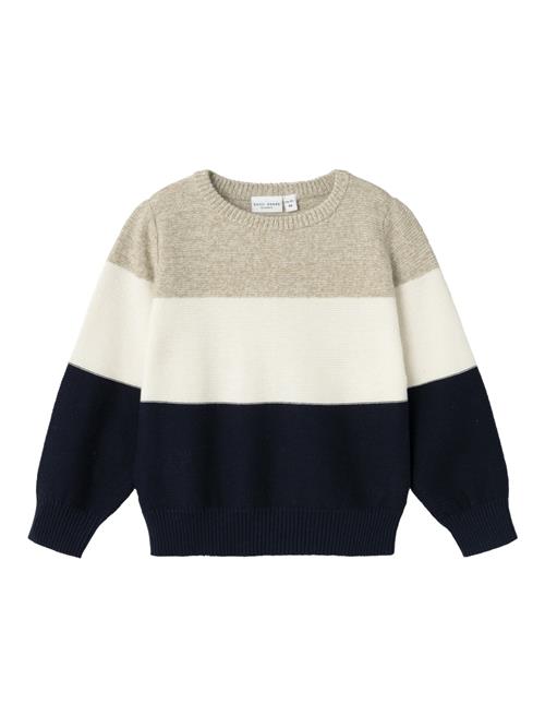 Se NAME IT Pullover 'Vohan'  beige-meleret / navy / naturhvid ved About You