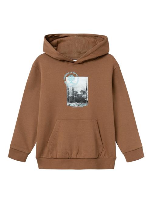 NAME IT Sweatshirt 'NKMNanter'  lyseblå / brun / grafit / hvid