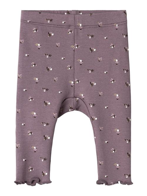 Se NAME IT Leggings 'NBFOLINNE'  beige / choko / lavendel / hvid ved About You