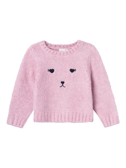 Se NAME IT Pullover 'NMFOBIBI'  natblå / lys pink ved About You