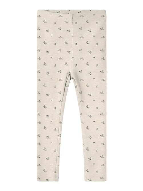 NAME IT Leggings 'NMFOLINNE'  beige / grøn / petroleum