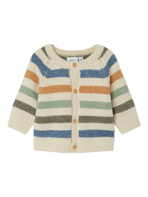 NAME IT Cardigan 'NBMOSOMME'  beige / marin / mørkegrøn / mørkeorange