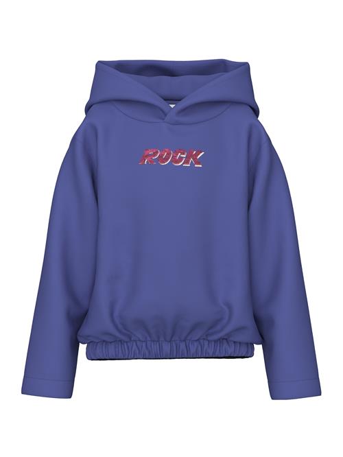 NAME IT Sweatshirt 'NKFOLANJA'  violetblå / hindbær / hvid