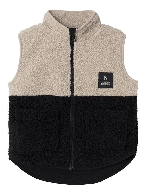 NAME IT Vest  beige / sort / hvid