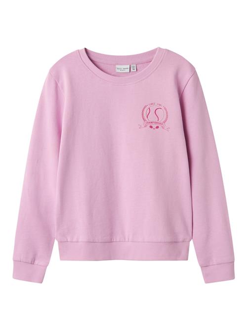 NAME IT Sweatshirt 'VASACHA'  blomme / mørk pink / hvid