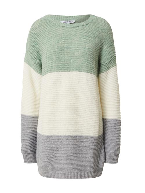 ABOUT YOU Pullover 'Larissa'  grå-meleret / mint / hvid