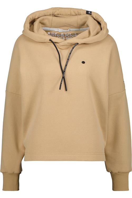 Se Alife and Kickin Sweatshirt 'Mina'  beige / sort / hvid ved About You