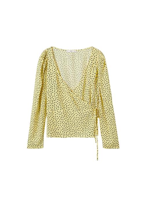 MANGO Bluse 'Topacio'  gul / sort