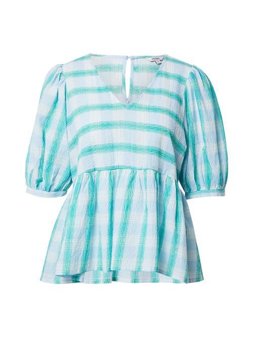 mbym Bluse 'Chidera'  jade / pastelgrøn / hvid