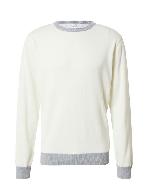 DAN FOX APPAREL Pullover 'Lars'  grå-meleret / offwhite