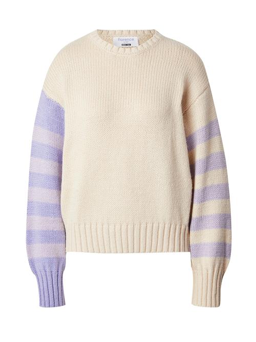 florence by mills exclusive for ABOUT YOU Pullover 'Rested'  beige / lilla / pastellilla