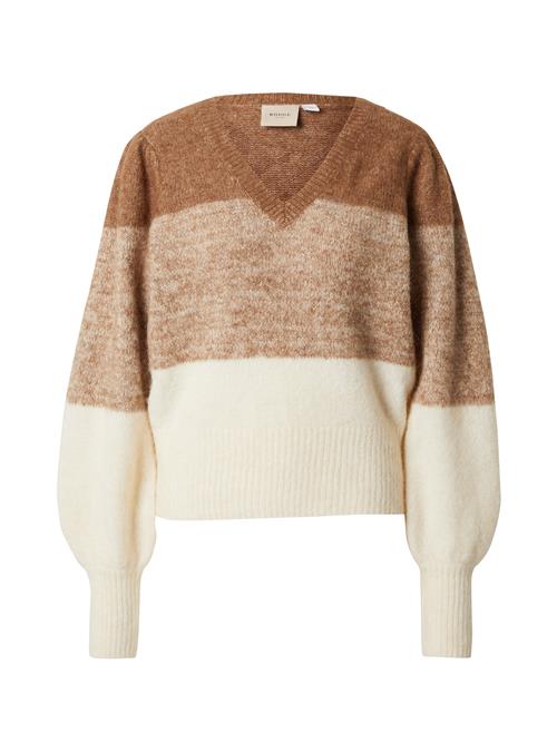 VILA ROUGE EDIT Pullover 'MALOU'  creme / brun / brun-meleret