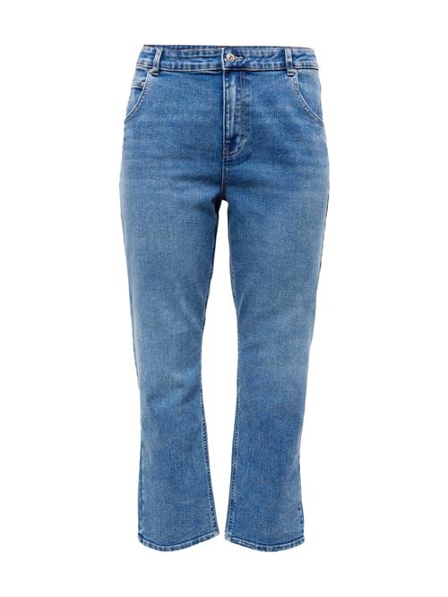 Se ONLY Carmakoma Jeans 'Robbie'  blue denim / lysebrun ved About You