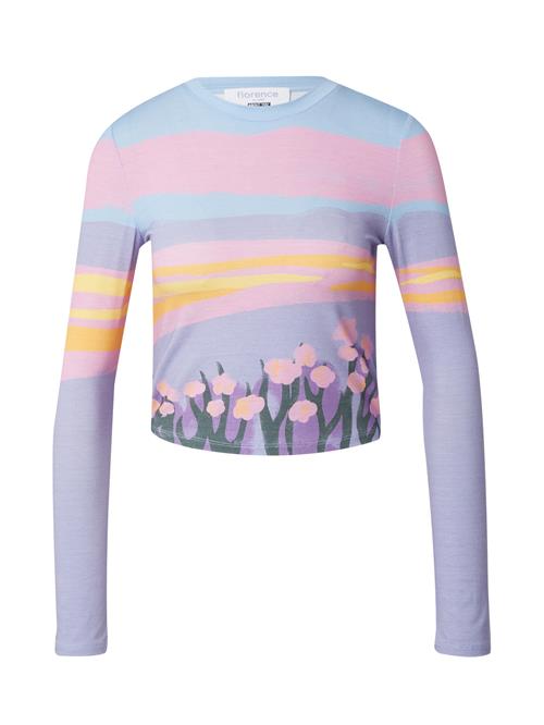 florence by mills exclusive for ABOUT YOU Shirts 'Pink Skies'  lyseblå / mørkegrøn / lilla / lyserød