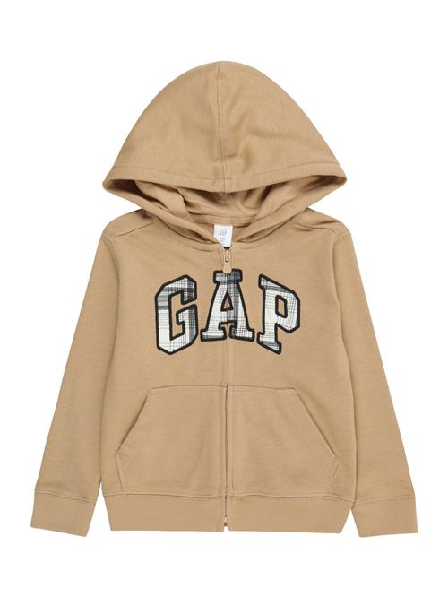 GAP Sweatjakke  cappuccino / sort / hvid