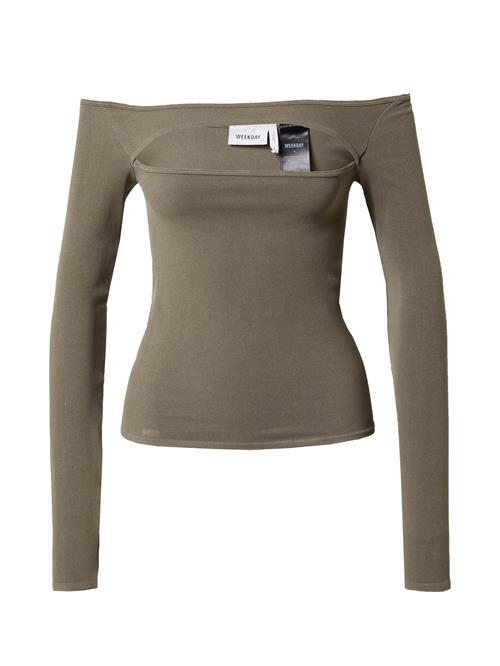 Se WEEKDAY Shirts 'Evie'  khaki ved About You