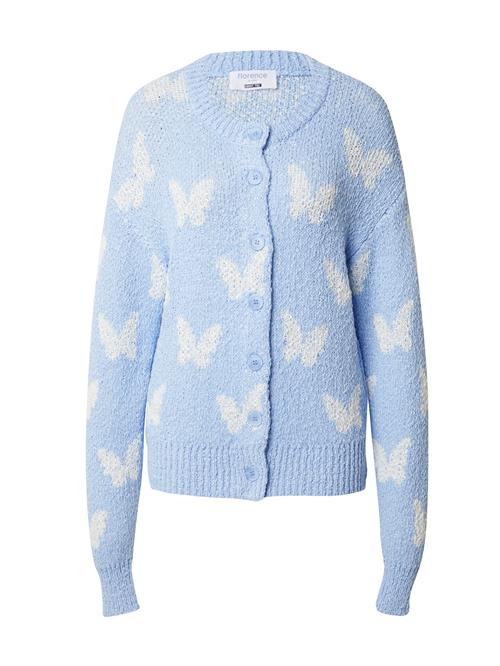 Se florence by mills exclusive for ABOUT YOU Cardigan 'Meadow Flowers'  lyseblå / hvid ved About You