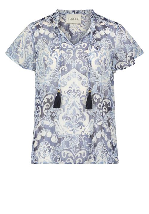 Cartoon Bluse  indigo / pastelblå / hvid