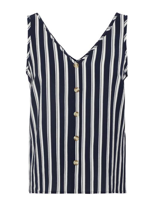 Se VERO MODA Bluse  navy / hvid ved About You